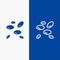 Hematology, Wbcs, White Blood Cells, White Cells Line and Glyph Solid icon Blue banner Line and Glyph Solid icon Blue banner