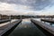 Hemingway Pier Next to the Bay Bridge outside of Annapolis Maryland at Sunset