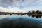 Hemingway Pier Next to the Bay Bridge outside of Annapolis Maryland at Sunset