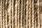 Hemp fiber twisted and coiled rope