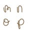 Hemp rope lower case letters alphabet - letters m-p