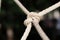 Hemp Ropes with Large Knots in a Playground, Soft Background