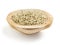 Hemp seed in a wooden bowl