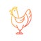 Hen gradient linear vector icon