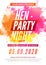 Hen-party flyer invitation design template. Girls event show deisgn. Ladies feminine night party flyer template