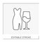 Hen party line icon
