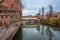 Henkerbrucke bridge at Pegnitz River - Nuremberg, Bavaria, Germany