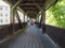 Henkersteg wooden bridge over river Pegnitz in Nuernberg