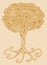 Henna doodle Tree vector