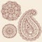 Henna Mehndi Paisley Flower Doodle Design