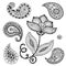 Henna Paisley Mehndi Doodles Abstract Floral