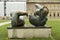 Henry Moore sculpture in front of Alte PInakothek in Munich