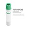 Heparin tube vacutainer for plasma determinations in isometric design, vector illustration isolated on white background