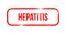 Hepatitis - red grunge rubber, stamp