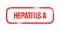 Hepatitis a - red grunge rubber, stamp