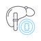 hepatitis test line icon, outline symbol, vector illustration, concept sign