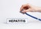 hepatitis word, liver disease concept