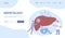 Hepatology and gastroenterology web banner or landing page.