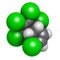 Heptachlor organochlorine pesticide molecule. Insecticide and known Persistent Organic Pollutant (POP