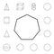 heptagon outline icon. Detailed set of geometric figure. Premium graphic design. One of the collection icons for websites, web des