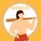 Heracles orange social media post mockup