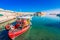 Heraklion harbour with old venetian fort Koule and shipyards.