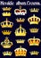 Heraldic album. Crowns. (Page 1) (Vector)