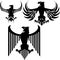 Heraldic black eagle set collection emblem crest illustration