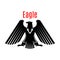Heraldic black eagle vector gothic icon sign