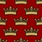 Heraldic crown seamless pattern