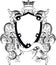 Heraldic floriture coat of arms copyspace8