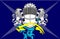 Heraldic gryphon coat of arms background2