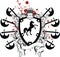 Heraldic horse crest coat of arms black tattoo