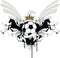 Heraldic horses coat of arms crest soccer tattoo