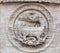 Heraldic salamanders on the facade of Church of St Louis of the French, Rome