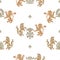 Heraldic unicorn and lion Seamless Pattern