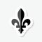 Heraldic Vintage Crest Flower Fleur de Lis Logo Template