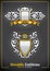 Heraldic vintage emblems set silver and gold