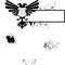 Heraldry eagle tattoo crest emblem copy space illustration collection