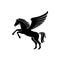 Heraldry horse with wings isolated pegasus