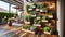 Herb Garden Plants Flowers Backyard Wooden Boxes Cedar Deck Porch AI Generate