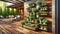 Herb Garden Plants Flowers Backyard Wooden Boxes Cedar Deck Porch AI Generate