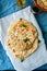 Herb stuffed paratha on a baking paper