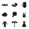 Herba, Germany, symbols, and other web icon in black style.Building, towers, roof, icons in set collection.