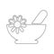 herbal bath black icon. Element of SPA for mobile concept and web apps icon. Thin line icon for website design and development,