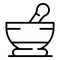 Herbal bowl spa icon, outline style