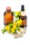 Herbal capsules, tincture and oil from  St. John`s wort and chamomile