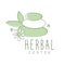 Herbal center logo symbol vector Illustration