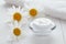 Herbal cosmetic cream with chamomile vitamin natural organic moisturizer