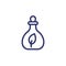 herbal homeopathic medicine bottle line icon
